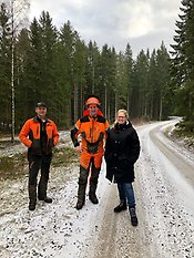 Från vänster Roger Johansson, Henrik Fredriksson och Elenor Olofsson