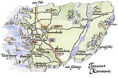 Karta över Tanums kommun